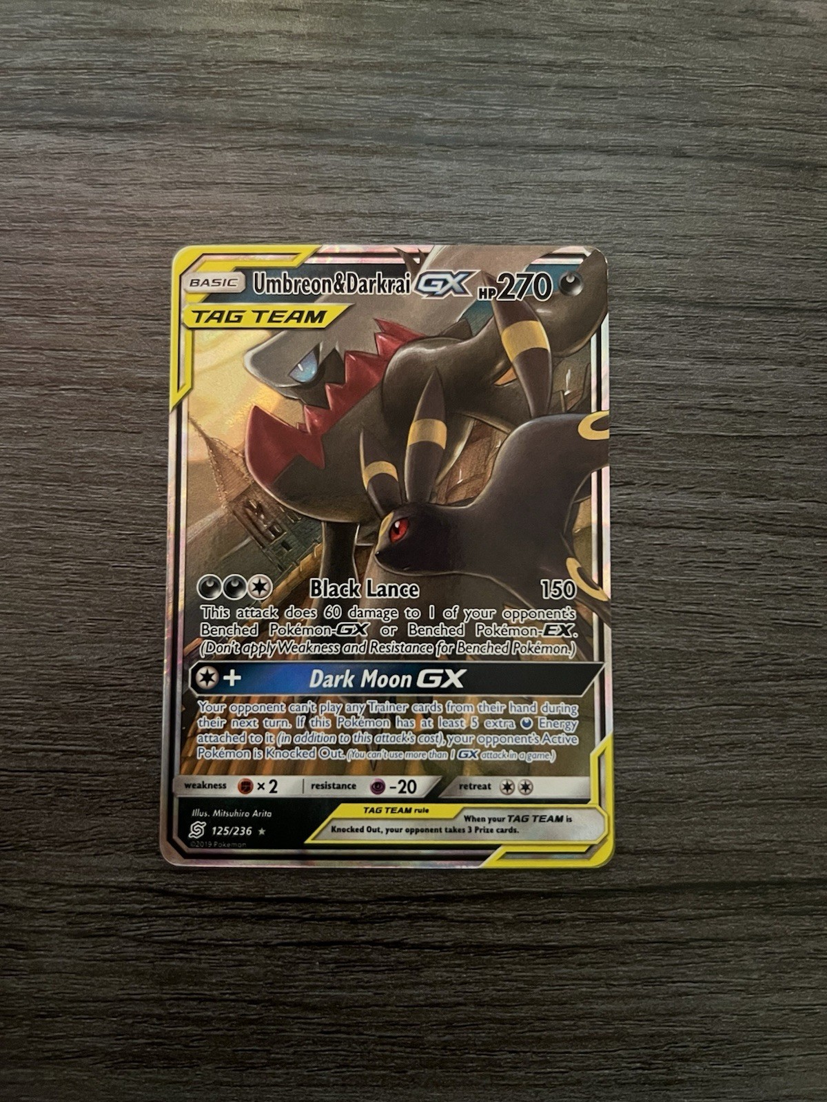 Umbreon & Darkrai GX 2019 Sun & Moon: Unified Minds #125/236 Holo
