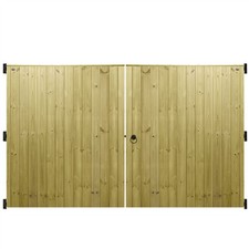 6ft T&G Driveway Gates Fully Framed Flat Top Wooden Double Timber Doors