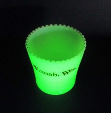 Early 20th Century Souvenir EAPG Custard Glass Toothpick Holder Tomah Wisconsin