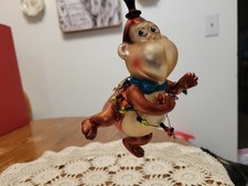 NEW Glass Festive Holiday Monkey Christmas Ornament