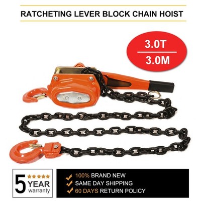 New Chain Lever Block Hoist Come Along Ratchet Lift 3 Ton 6600lb