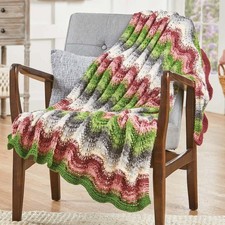 Herrschners Rose Petals Afghan Knit Kit