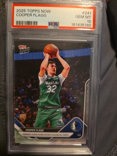 2025-26 Topps Now Cooper Flagg Rookie #241 Mavericks PSA 10! 🔥 