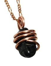 Black Tourmaline Crystal, Chakra Protection, Pendant 26