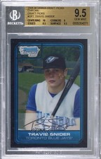 2006 Bowman Draft Chrome Draft Picks Travis Snider #DP7 BGS 9.5 GEM MINT 3c7