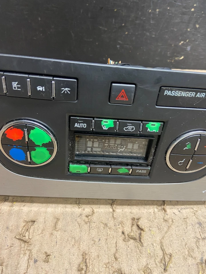 GMC Acadia 2007-2012 aire acondicionado calefacción control climático radio panel bisel OEM T8848 DG Foto 2 de 4
