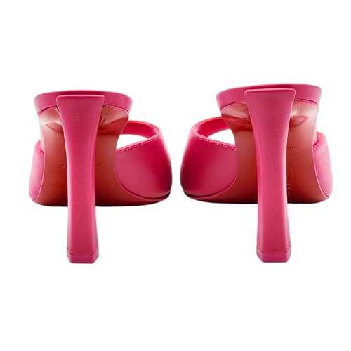 Christian Louboutin Condora 85 Leder Absatz Sandalen Pantoletten Rosa EU 37,5 US 7 - Bild 5 von 7