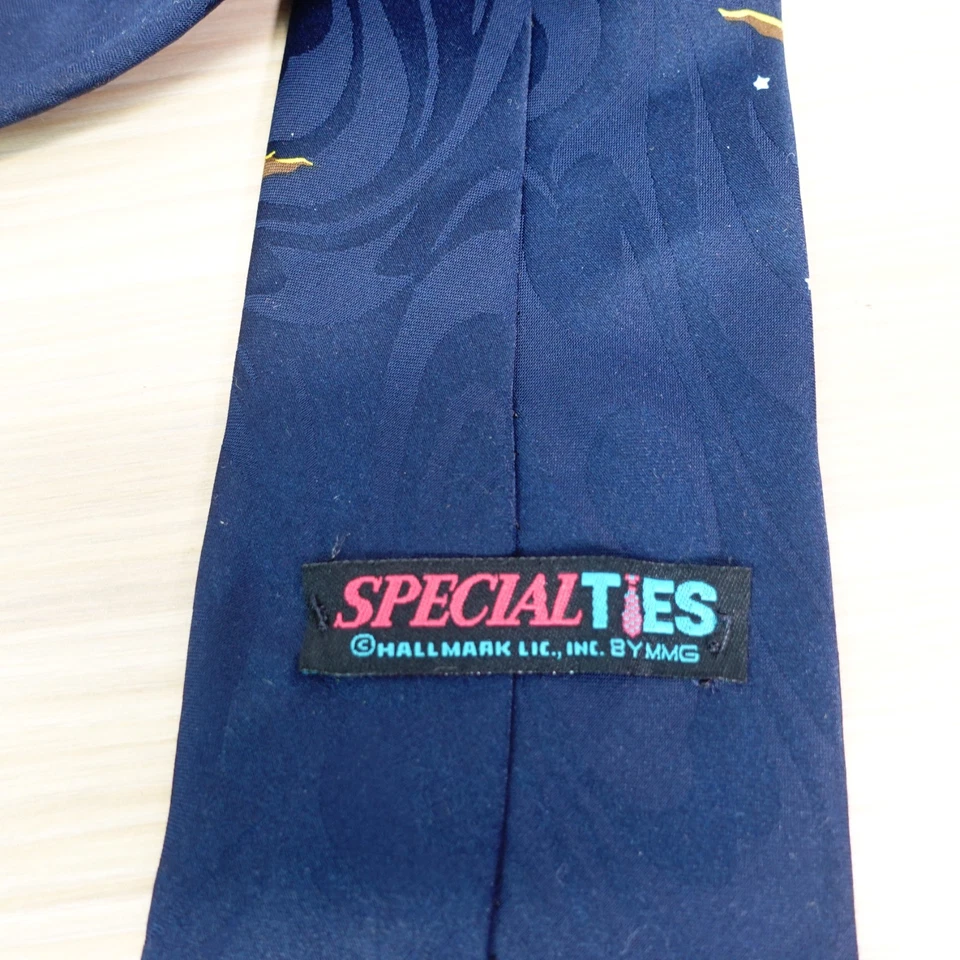 Corbata de cuello de Halloween para hombre azul marino calabaza Jack O linterna otoño vacaciones sello Foto 3 de 4