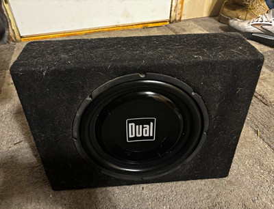 Dual TBX10A 10in Enclosed Powered Car Subwoofer 300W RMS Single VC