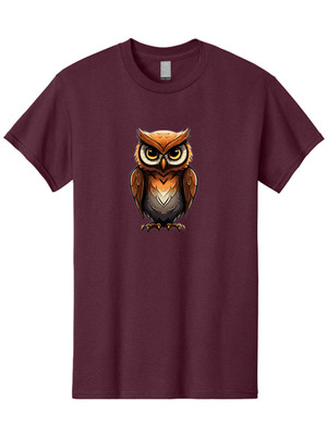 Owl Mens Graphic Tee, 100% Cotton, Casual Summer Wear