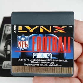 NFL Football - ATARI LYNX - Cartridge & Manual - *TESTED* - FAST SHIP