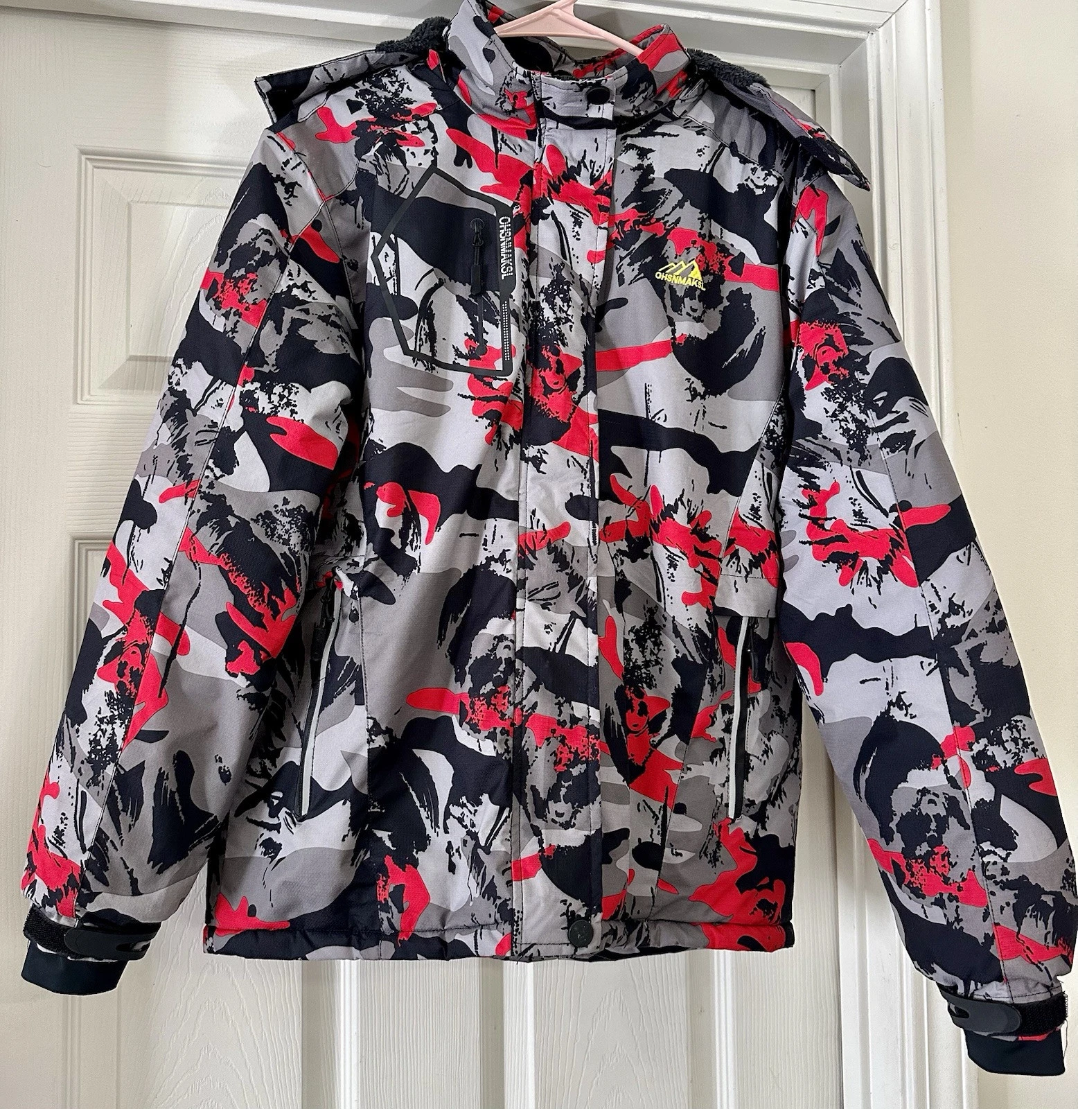 OHSNMAKSL Boy's Waterproof Ski Jacket Size 14-16