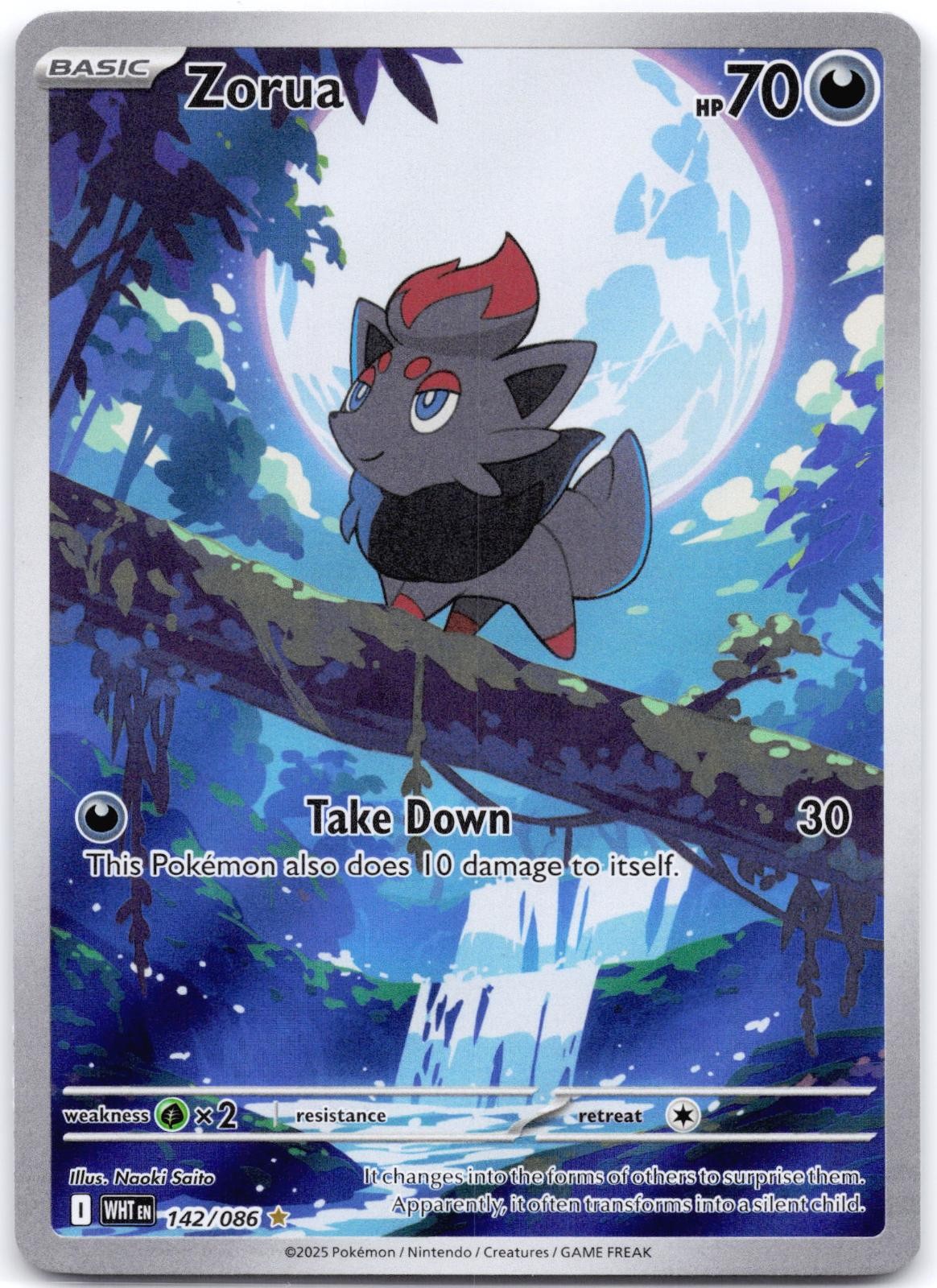 Zorua 142/086 Holo White Flare