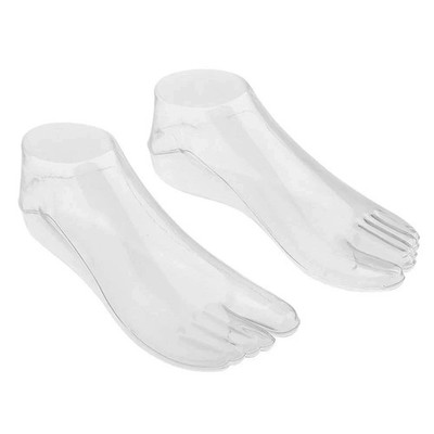 Female Plastic Foot Model Tools for Sandals Display (Transparent)