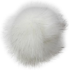 Pepperell Braiding Faux Fur Pom With Loop-Whi...
