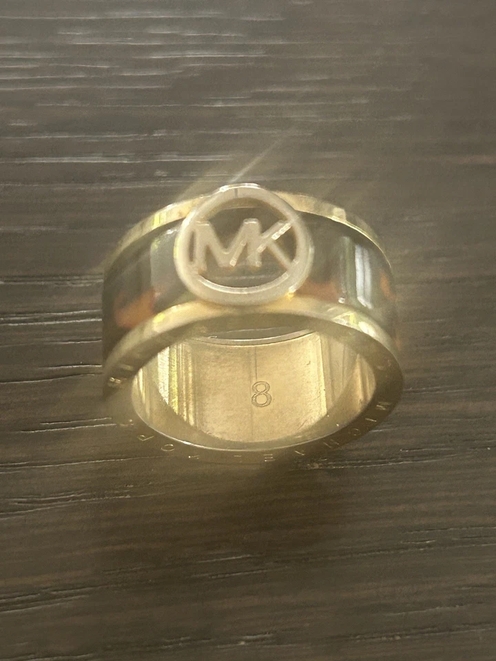 Gold Ring MICHAEL KORS Siegelring  Gr. 8 Modern Logo-Print