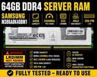 64GB DDR4-2400 LRDIMM Samsung M386A8K40BM1 ECC Server Memory 4Rx4 TESTED