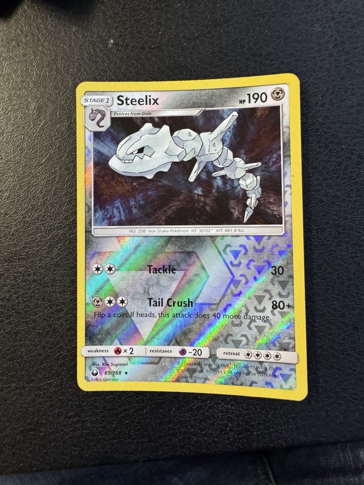 Steelix 89/168 Rare Celestial Storm Pokemon Reverse Holo Near Mint