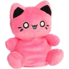 Aurora World Plush - Palm Pals - VIVID PINK MEOWCHI 5 inch Stuffed Animal