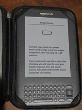 Amazon Kindle D00901 With Case bundle Dead Battery for Parts