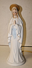 Vintage Rare Josef Originals Porcelain Madonna / Virgin Mary Nightlight-8 1/2"