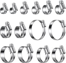 "Heavy Duty Worm Gear Hose Clamp Assortment Kit 14 PCS(5/16 to 2-3/4 Inch) "