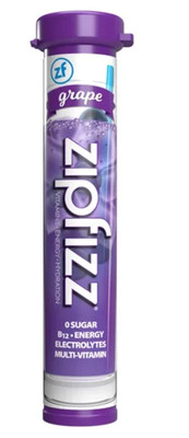 Zipfizz Multi-Vitamin Energy Hydration Drink Mix, 30 Tubes, GRAPE