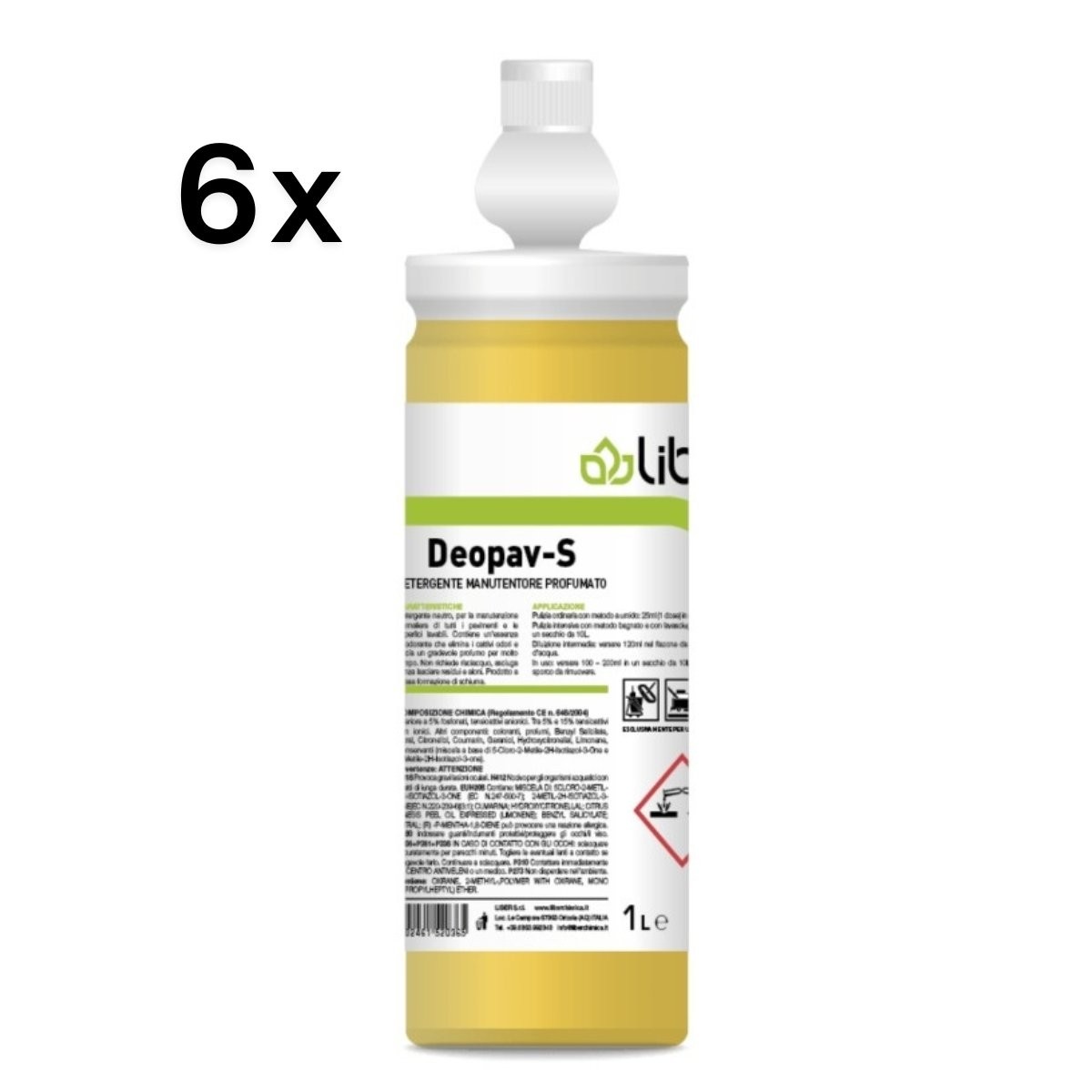 Stock Liber Deopav-S 6 Litri: Pulizia Pavimenti Senza Aloni