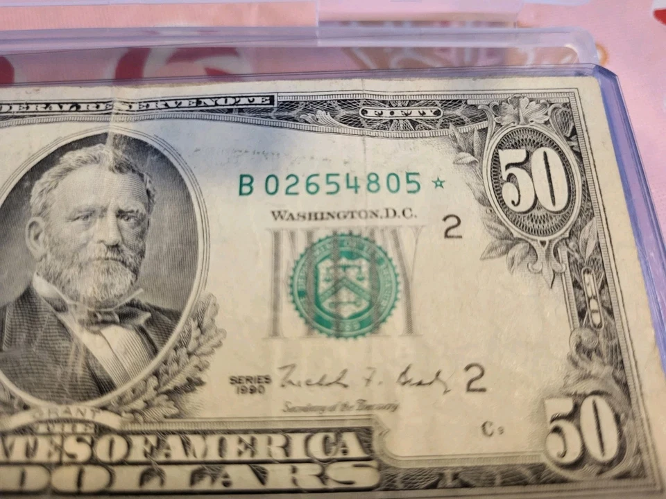 $50 STAR NOTE - NICE CONDITION - 1990 ISSUE - Image 2 of 4