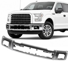 Chrome Steel Front Bumper Face Bar For 2015-2017 Ford F-150 W Fog Light Hole