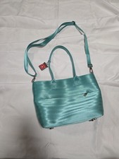 Harvey's Seatbelt Turquoise Mini Streamline Tote Bag With Strap