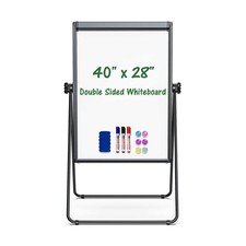 Stand White Board Magnetic 40 x 28 inches Dry Erase Board Double Sided Height...