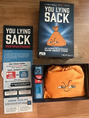 YOU LYING SACK ~ Penn & Teller Board Game 2023 ~ 100% COMPLETE ~ unplayed ~ EUC