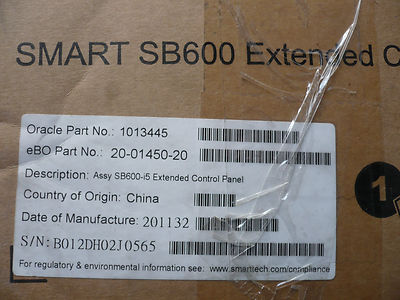 New Smart SB600 Extended Control Panel for 600i4 Whiteboard SB600-i5 1013445
