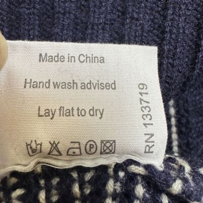 セット Firth Sz M Sweater Wool Cashmere Blue Chunky Waffle Knit Quiet