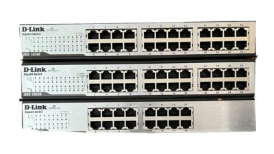 Set of three (3) D-Link Gigabit Unmanaged Switches - (2) DGS-1024D and (1) 1016D