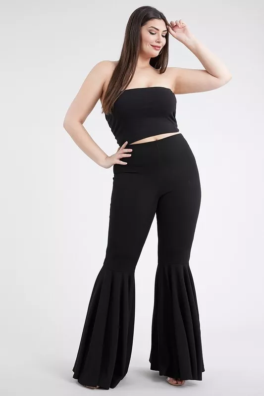 CEMI CERI Full Length Mermaid Wide Leg Bell Bottoms Flare Pants eBay