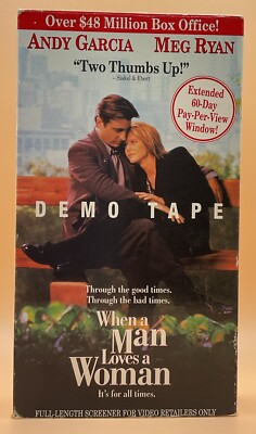 When a Man Loves a Woman VHS 1994 **PROMO SCREENER** **Buy 2 Get 1 Free**