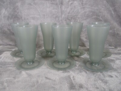 Tupperware Sundae Dessert Parfait Cups Set Smoke Gray 754-11 5.25'' Tall 7 Piece