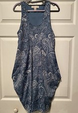 Michael Kors Blue Paisley Racer back Short Dress Sz M