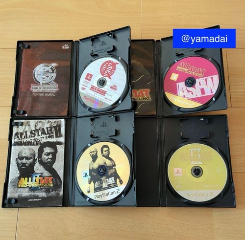 PLAYSTATION 2 King of Coliseum ,All Star Pro Wrestling 1, 2, 3 Set of 4 - Picture 2 of 7