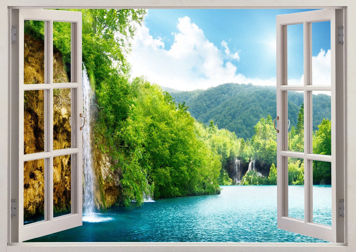 Wallpaper Murals Window Scenes Wall Murals Windows, Window Wallpaper