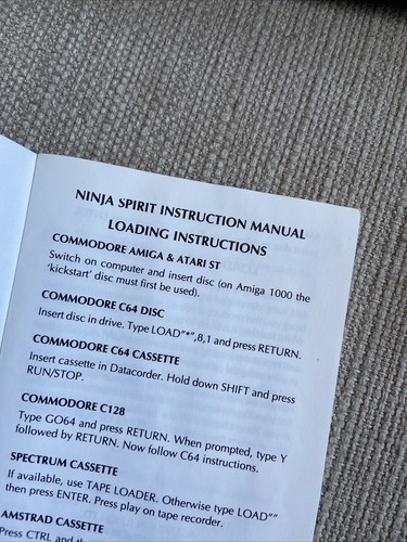 Ninja Spirit AMIGA 500 Gioco Vintage In Scatola Male, Lupi, Animali Activision 1988 - Foto 11 di 11