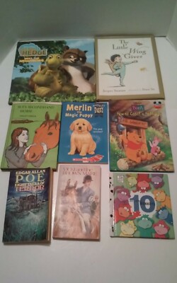 Lot of 8 Children's Books Reading Disney Dream Works Pooh Scholastic HC PB Learn