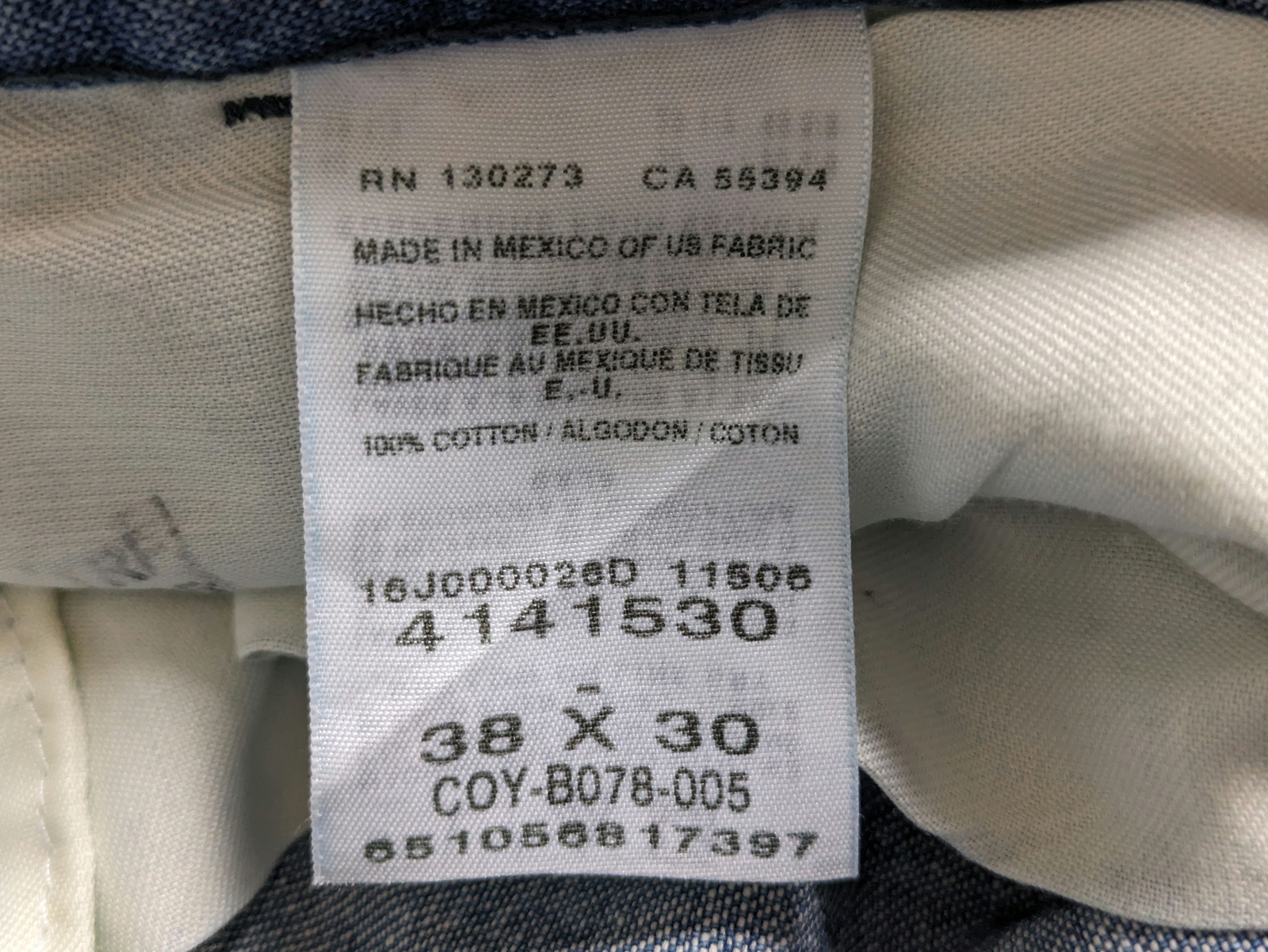 Lee NWT Men's Size 38x30 Pleated Jeans