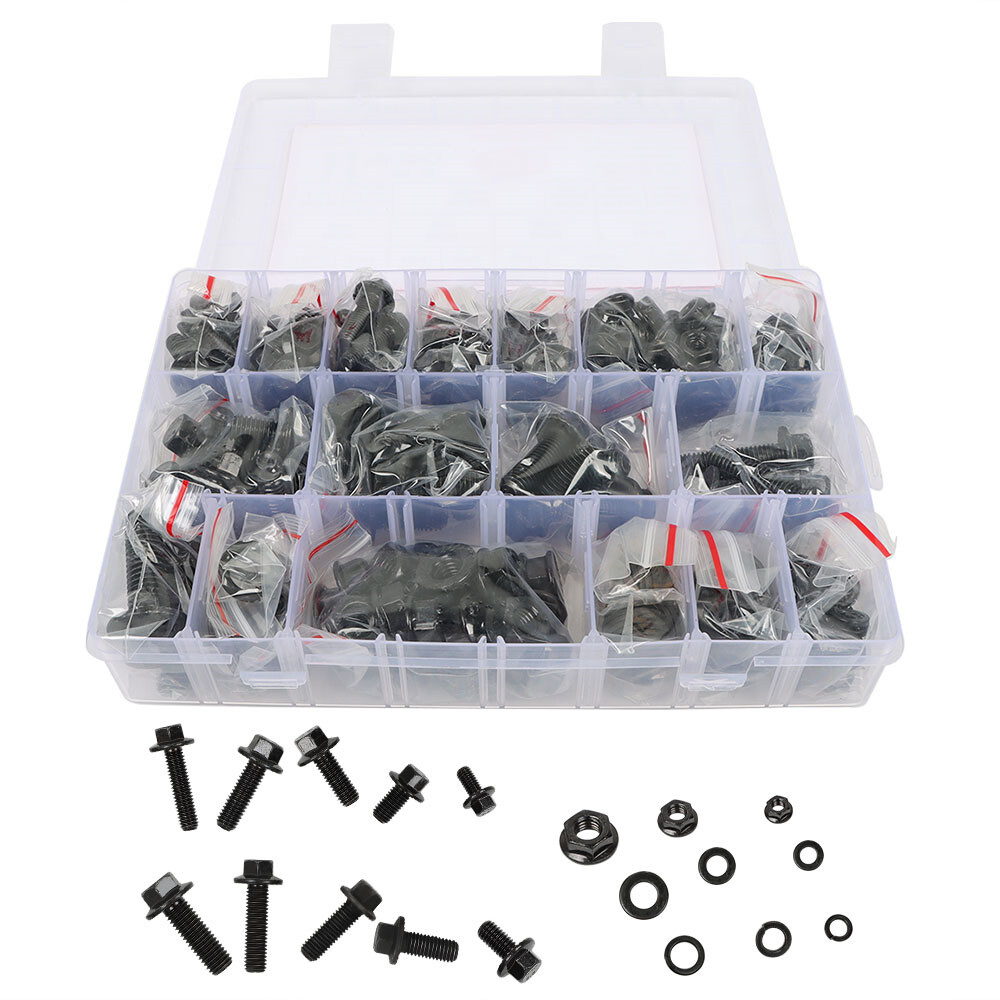 272Pcs Alloy Steel Hex Bolts and Nuts Kit,M6 Bolt,M8x1.25 Bolts,M10-1.5 Bolts