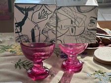 2 x KOSTA BODA Mine Coupe rosa/pink Glas Eisbecher NEU Schale Hydman-Vallien