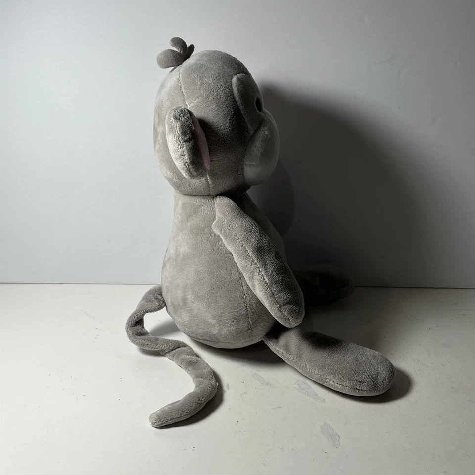 Bedtime Originals Gray Pink Plush Monkey Stuffed Animal Cupcake #221043M - Image 4 of 4