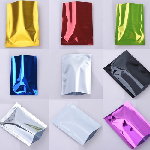 100x Mylar Open Top Aluminum Foil Bag Heat Seal Vacuum Food Grade Pouch 9 Sizes - Picture 8 of 18