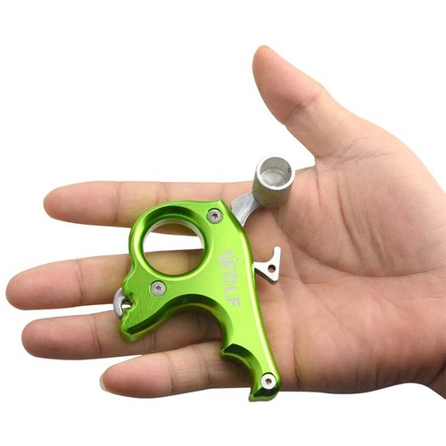 Archery Release Aids 3 Finger Thumb Trigger Caliper Compound Bow Grip Hunting - Picture 10 of 19